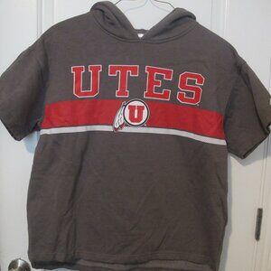 Men's Short Sleeve UTAH UTES hoodie SIZE L